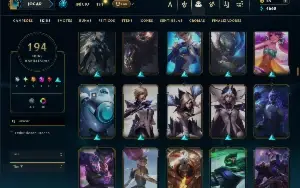 Unranked com TODOS os champs e 194 Skins ( MID / JG / TOP )