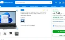 Notebook Samsung Galaxy Book4 i3 8GB 256GB SSD 15,6" FHD