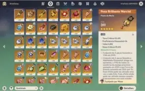 CONTA GENSHIN IMPACT AR 56 - 9 PERSONAGENS 5* QUASE TODOS T4