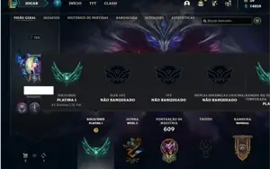 Conta platina 1 com TODOS os champ e 426 Skins + 4 Prestigio