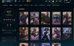 Esmeralda 4 com TODOS os Champs e 407 Skins +2 Raras
