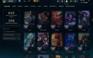 Esmeralda 4 com TODOS os Champs e 407 Skins +2 Raras