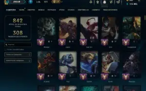 Esmeralda 4 com TODOS os Champs e 407 Skins +2 Raras