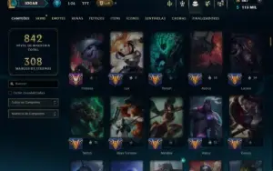Esmeralda 4 com TODOS os Champs e 407 Skins +2 Raras