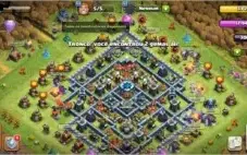Conta clash of clans cv 13 full com skins e obstáculos raros