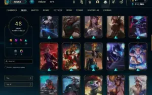 Bronze 2 com 120 Champs e 48 Skins (Mais de 700 Jogos)