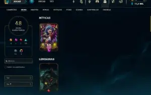 Bronze 2 com 120 Champs e 48 Skins (Mais de 700 Jogos)