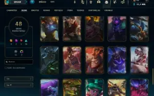 Bronze 2 com 120 Champs e 48 Skins (Mais de 700 Jogos)