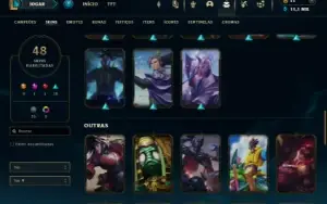 Bronze 2 com 120 Champs e 48 Skins (Mais de 700 Jogos)