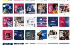 Pack Canva Escola de Inglês - 40 Artes Editáveis