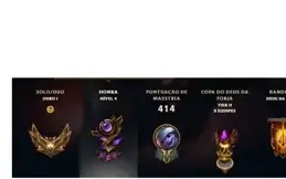 Conta LoL - Ouro 1 - Todos os Campeões do Jogo - 154 skins