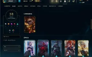 Ouro 4 com 95 Champs e 38 skins