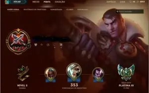 Conta de Lol Platina 3