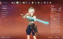 Raiden C2+BIS Nahida Bennett+Falcão Sara+Harpa Celestial