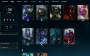 Bronze 4 com TODOS os champs e 120 Skins