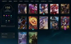 Bronze 4 com TODOS os champs e 120 Skins