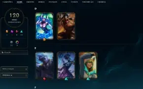 Bronze 4 com TODOS os champs e 120 Skins
