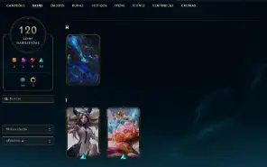 Bronze 4 com TODOS os champs e 120 Skins