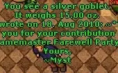 SILVER GOBLET - ASSINADO POR GM EM 2010