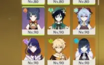 Conta Genshin Impact 7 T5* e 3 armas 5* Raiden+bis Ganyu+bis