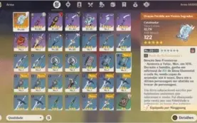 AR 50 Zhongli / Albedo / Venti / Qiqi / Diluc  Conta genshin