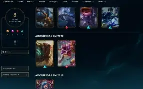 Ouro 4 com 40 Champs e 8 Skins