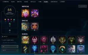 Ouro 4 com 40 Champs e 8 Skins