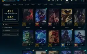 Conta de Lol prata 4, porem com muito dinheiro gasto!