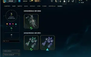 Esmeralda 1 com 55  Champs e 12 Skins + 32 Fragmentos