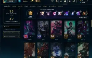 Esmeralda 1 com 55  Champs e 12 Skins + 32 Fragmentos