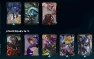 Conta League of Legends, 77 skins e 129 campeões.