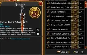 Conta aqw com varios rares