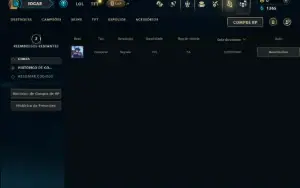Unranked com 25 Champs e 6 Skins