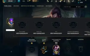 Unranked com 25 Champs e 6 Skins