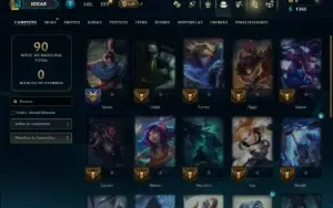 Unranked com 25 Champs e 6 Skins