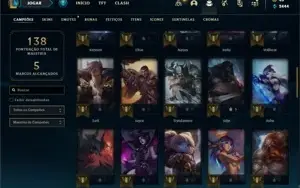 Conta ouro 4 com 56 Champs e 36 Skins + 2 Prestigios