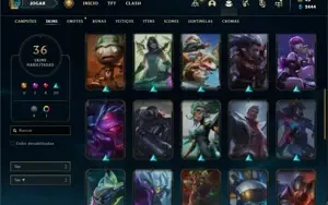 Conta ouro 4 com 56 Champs e 36 Skins + 2 Prestigios