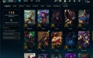 Conta ouro 4 com 56 Champs e 36 Skins + 2 Prestigios