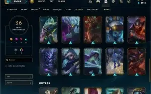 Conta ouro 4 com 56 Champs e 36 Skins + 2 Prestigios