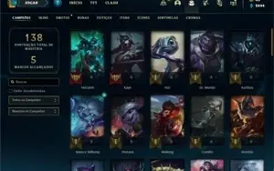Conta ouro 4 com 56 Champs e 36 Skins + 2 Prestigios