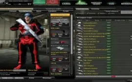 Conta Combat Arms com vários itens permanentes.
