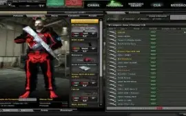Conta Combat Arms com vários itens permanentes.
