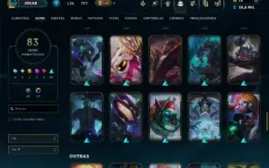 Unranked com 120 Champs e 83 Skins +2 Prestigios