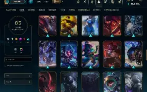 Unranked com 120 Champs e 83 Skins +2 Prestigios