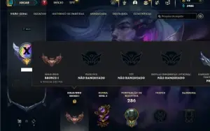 Bronze 1 com 100 Champs e 50 Skins + 33 Espolios