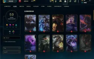 Bronze 1 com 100 Champs e 50 Skins + 33 Espolios