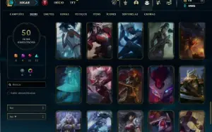 Bronze 1 com 100 Champs e 50 Skins + 33 Espolios