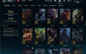 Bronze 1 com 100 Champs e 50 Skins + 33 Espolios