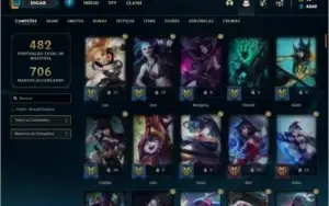 Conta ouro 3 com 145 champs e 125 skins ( MAIN SUP )