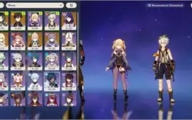 Conta Genshin AR 55 - Xiao + Homa + Zhongli + Raiden + Jean